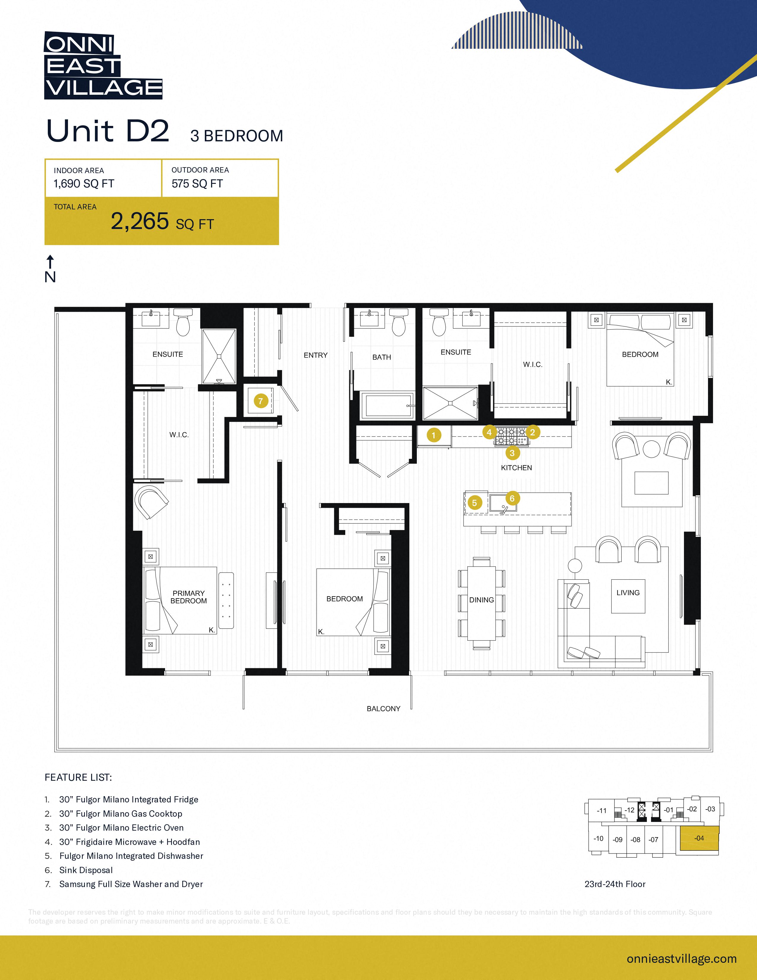 Floor plan for 3 beds, 3 baths, 1690 sqft