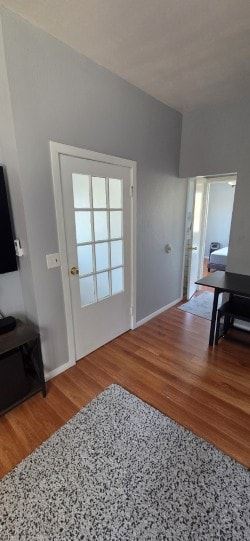 Los Angeles apartment for rent - A room with a door and a table.
