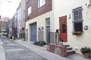 Philadelphia apartment for rent - a row of houses on a city street