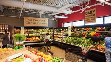 Herndon apartment for rent - A grocery store with a sign that says "All produce is certified organic.".