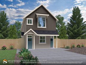 Forest Grove house for rent - a small house with a driveway and a fence