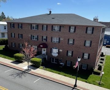 Royersford apartment for rent - an aerial view of an apartment building on a city street