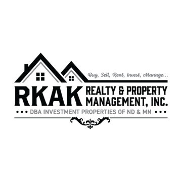 Mapleton apartment for rent - a logo for a real estate management company in the dark