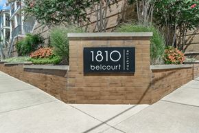 Nashville apartment for rent - A sign that says 1810 Belcourt is mounted on a wall.