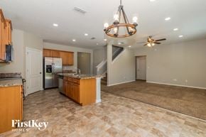 Jacksonville house for rent - the kitchen and living room are open to the dining room and family room