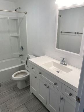 Cleveland house for rent - a white bathroom with a sink and a toilet
