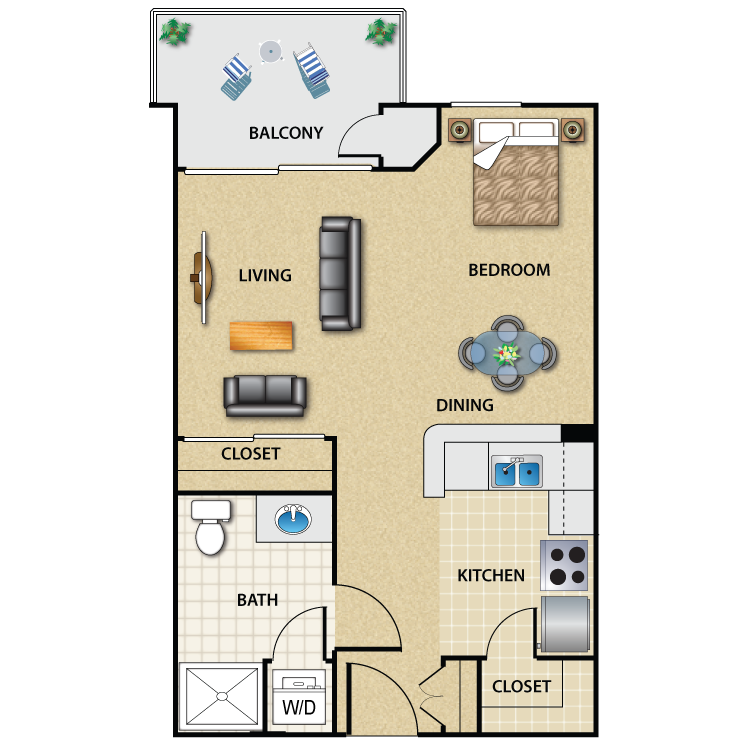 Floor plan for studio, 1 bath, 468 sqft