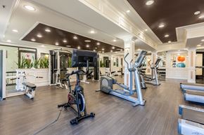 Novi apartment for rent - a gym with treadmills and other exercise equipment in aria on the bay