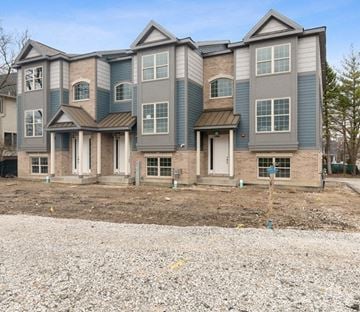 Libertyville apartment for rent - an empty yard in front of a house