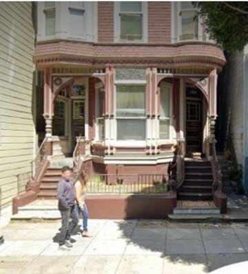 San Francisco apartment for rent - A couple standing in front of a Victorian style house.