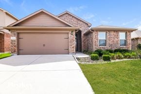 Fort Worth house for rent - A house with a brown garage door is for sale.