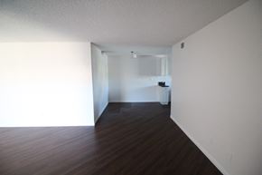 Los Angeles apartment for rent - an empty living room with wood floors and white walls