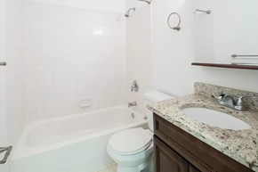 Washington apartment for rent - a bathroom with a sink toilet and bath tub