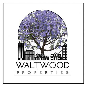 San Diego apartment for rent - the logo for walwood properties with a tree and buildings