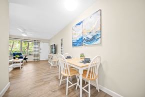 Jensen Beach apartment for rent - a dining room with a table and chairs