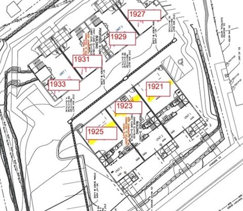 Floor plan for 3 beds, 2.5 baths, 1600 sqft