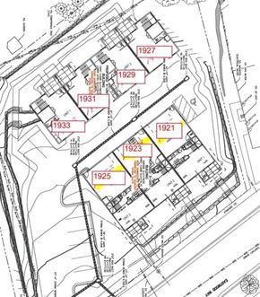 Mount Horeb house for rent - a drawing of a plan of a building with numbers on it