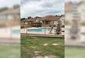 Weatherford townhouse for rent - the backyard of a house with a swimming pool