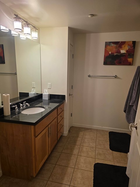 Floor plan for 1 bed, 1 bath, 849 sqft
