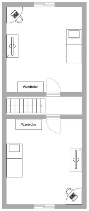 Cincinnati house for rent - an illustration of a floor plan of a house
