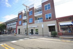 Atlantic Highlands apartment for rent - an apartment building on the corner of a city street