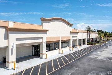 Melbourne apartment for rent - the exterior of a shopping center with empty parking spaces