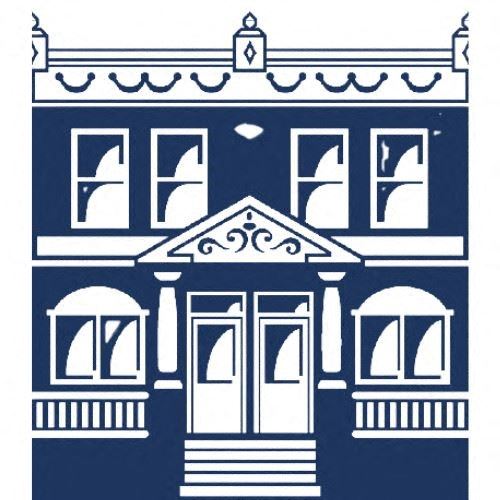 Camden apartment for rent - an illustration of a blue and white building with columns