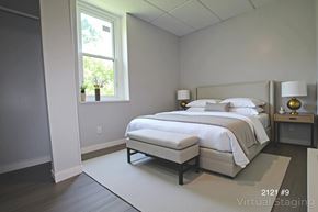 Chester apartment for rent - A bedroom with a large bed and a window.