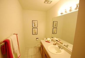 Westland Mi apartment for rent - a bathroom with a sink and a mirror