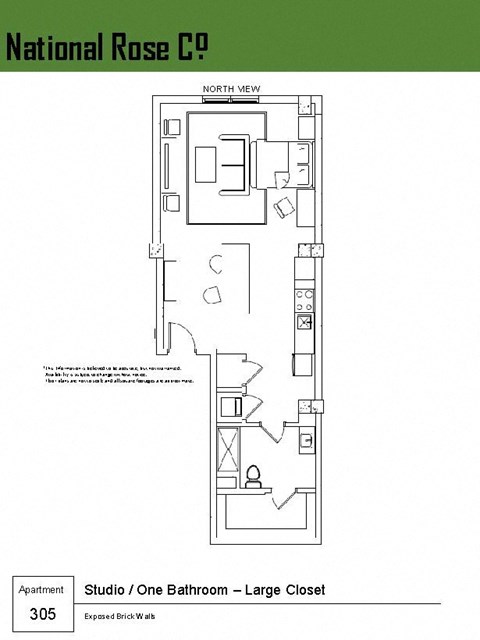 Floor plan for studio, 1 bath, 655 sqft