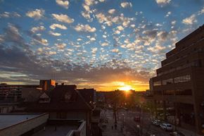 Ann Arbor apartment for rent - Sunset view from roof top