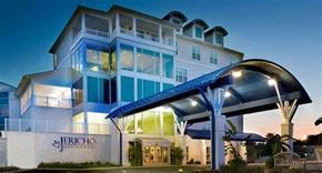Landover apartment for rent - a large blue and white building with a blue roof