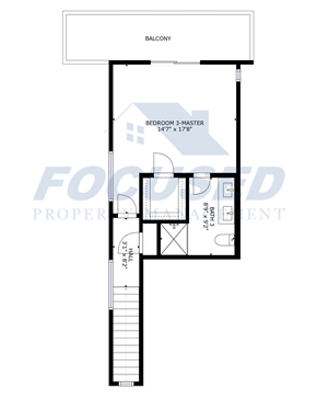 Denver house for rent - a floor plan of a house with a bedroom and a living room