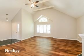 Kernersville house for rent - the master bedroom has a vaulted ceiling and hardwood floors