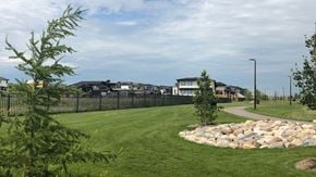 Saskatoon apartment for rent - a park with houses in the background