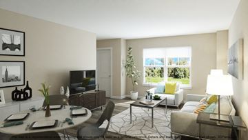 Sayreville apartment for rent - a living room with a couch and a table and a television