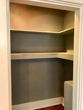 Tulsa house for rent - the closet has been cleared out and the shelves are empty