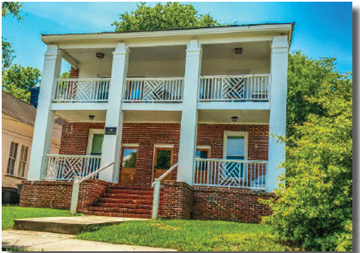 Milledgeville apartment for rent - the front of a brick house with a porch