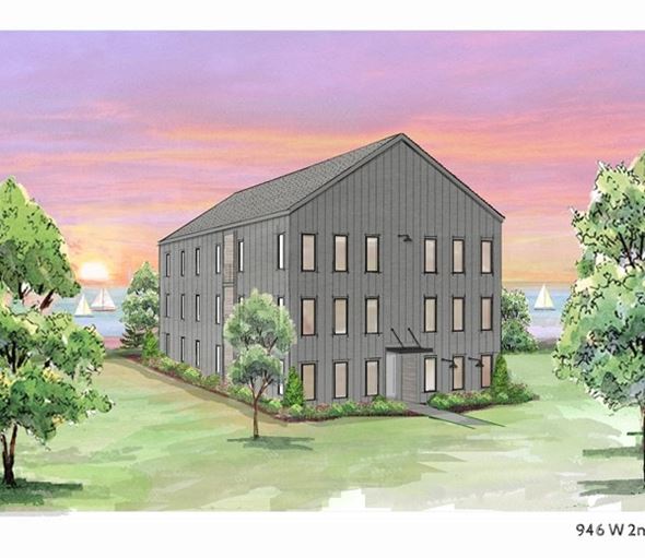 Erie apartment for rent - A drawing of a building with the dimensions 946 W 2n.