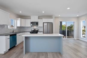 Los Angeles apartment for rent - a kitchen with a large island in the middle