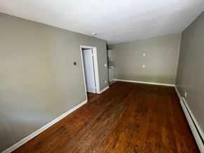 Louisville apartment for rent - A room with wooden flooring and a white door.