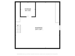 Mount Oliver house for rent - hematic diagram of a floor plan of a 1 bedroom apartment