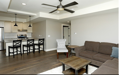 Floor plan for 2 beds, 2 baths, 1056 sqft