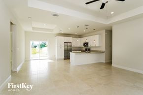 Cape Coral house for rent - the kitchen and living room are spacious and open to the backyard