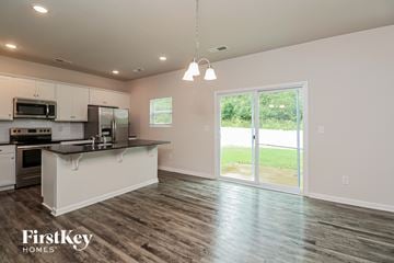 Charlotte house for rent - A kitchen with a FirstKey Homes logo.