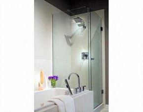 Vancouver apartment for rent - A white sink with a silver faucet and a glass shower door.