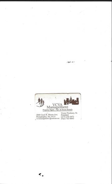 Philadelphia apartment for rent - A letter is enclosed in a sealed envelope from Valley Management Property & Casualty Insurance Company.