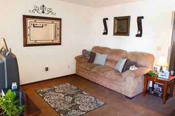 Springfield apartment for rent - a living room with a couch and a tv