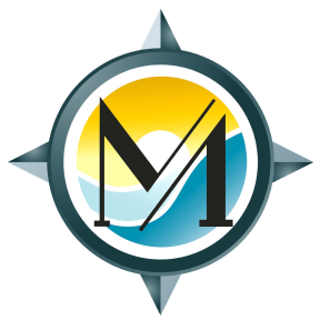 Rancho Palos Verdes house for rent - a logo with a compass and a sun in the middle