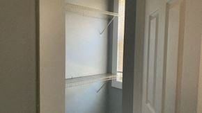 Hartford apartment for rent - a white closet with shelves and a window